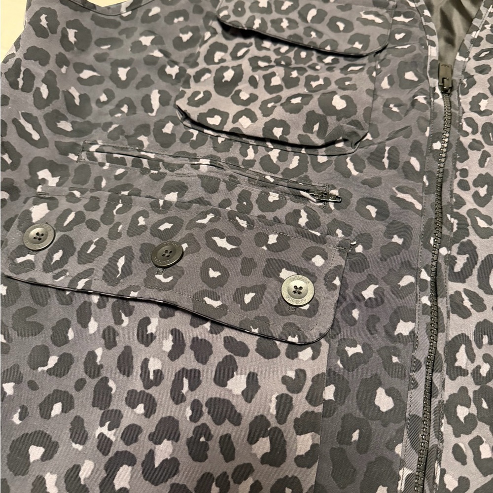 Adidas Dark Gray Leopard Print Vest - Picture 3 of 5